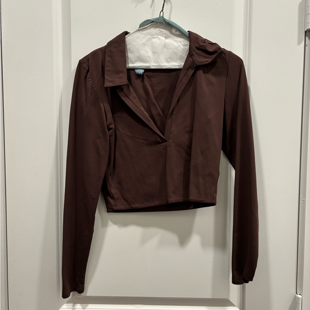 Aritzia Brown Crop Top